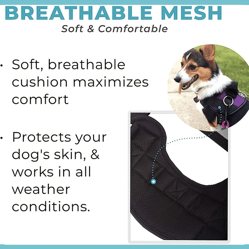 [No-Pull Breathable Dog Harness] Reflective No-Pull Dog Harness with Breathable Design and Handle