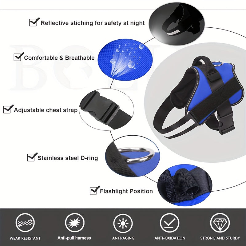 [No-Pull Breathable Dog Harness] Reflective No-Pull Dog Harness with Breathable Design and Handle
